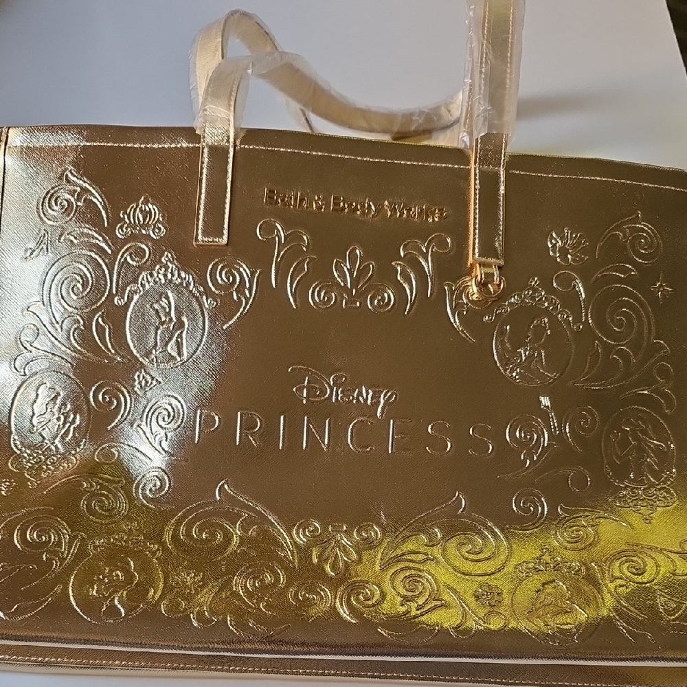 Disney Princess Metallic Gold Tote By Bath & Body Works.